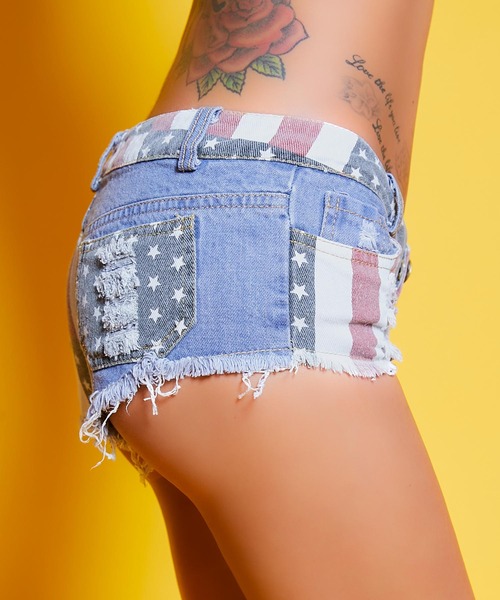 babyShoop（ベイビーシュープ）の「国旗柄 マイクロミニショートパンツ（その他パンツ・レディース・ブルー・SMALL/MEDIUM/LARGE）」の9枚目の写真