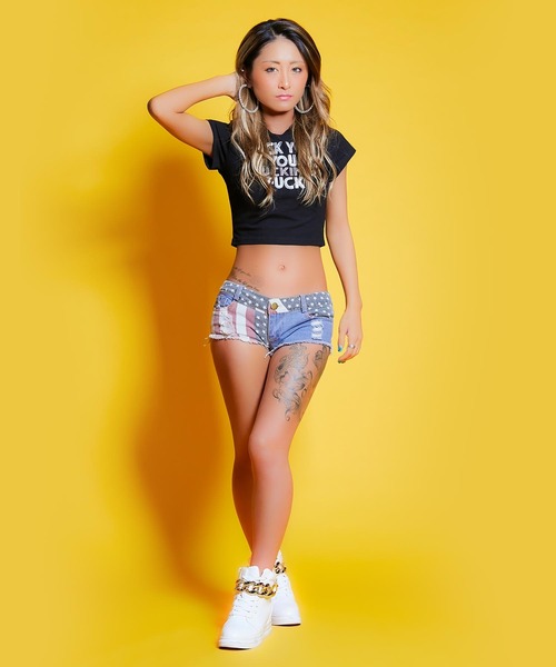 babyShoop（ベイビーシュープ）の「国旗柄 マイクロミニショートパンツ（その他パンツ・レディース・ブルー・SMALL/MEDIUM/LARGE）」の3枚目の写真