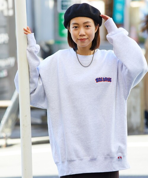 BEN DAVIS（ベンデイビス）の「【BEN DAVIS/ベンデイビス】別注タギングバックプリントクルーネックスウェット/裏起毛/ユニセックス（スウェット・メンズ・チャコールグレー/ライトグレー/ブルー/グリーン・SMALL/MEDIUM/LARGE/X-LARGE）」の9枚目の写真