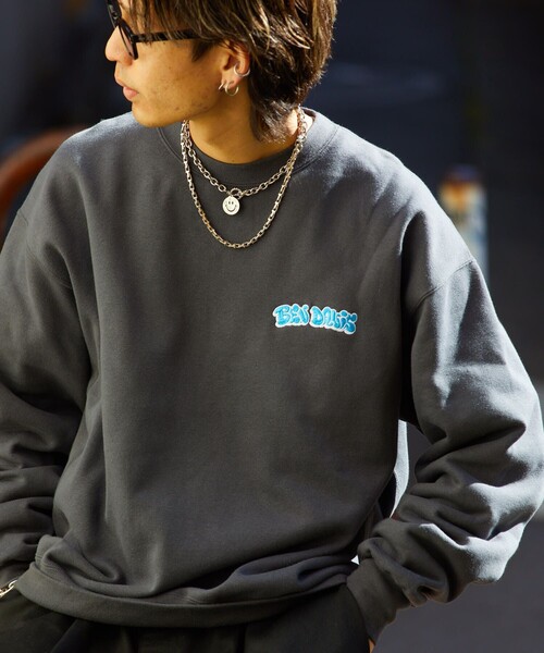 BEN DAVIS（ベンデイビス）の「【BEN DAVIS/ベンデイビス】別注タギングバックプリントクルーネックスウェット/裏起毛/ユニセックス（スウェット・メンズ・チャコールグレー/ライトグレー/ブルー/グリーン・SMALL/MEDIUM/LARGE/X-LARGE）」の18枚目の写真