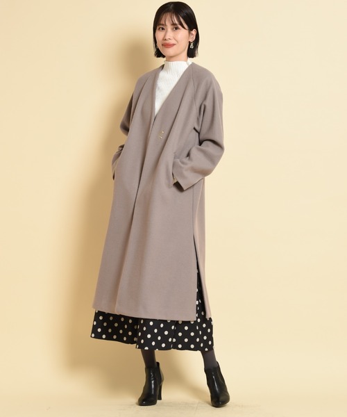 INTERPLANET(インタープラネット)の「ボトルネックヒートプルオーバー(ニット/セーター・レディース・オフホワイト/ブラック/マスタード/ホワイト系/ブルー・FREE)」の16枚目の写真