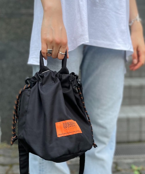 UNIVERSAL OVERALL（ユニバーサルオーバーオール）の「UNIVERSAL OVERALL/ユニバーサルオーバーオール Gabardine 2way pouch(M)  UVO-126（ショルダーバッグ・レディース・ブラック/ベージュ/カーキ・ONESIZE）」の2枚目の写真