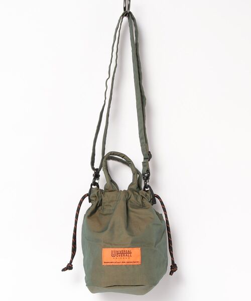 UNIVERSAL OVERALL（ユニバーサルオーバーオール）の「UNIVERSAL OVERALL/ユニバーサルオーバーオール Gabardine 2way pouch(M)  UVO-126（ショルダーバッグ・レディース・ブラック/ベージュ/カーキ・ONESIZE）」の13枚目の写真
