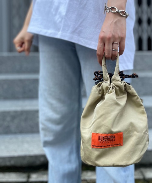 UNIVERSAL OVERALL（ユニバーサルオーバーオール）の「UNIVERSAL OVERALL/ユニバーサルオーバーオール Gabardine 2way pouch(M)  UVO-126（ショルダーバッグ・レディース・ブラック/ベージュ/カーキ・ONESIZE）」の10枚目の写真