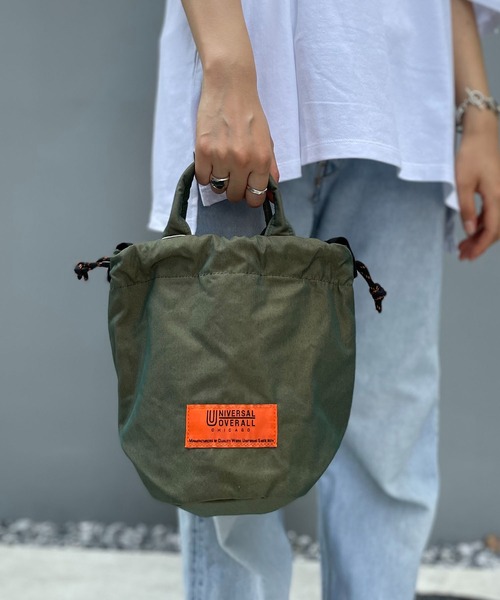 UNIVERSAL OVERALL（ユニバーサルオーバーオール）の「UNIVERSAL OVERALL/ユニバーサルオーバーオール Gabardine 2way pouch(M)  UVO-126（ショルダーバッグ・レディース・ブラック/ベージュ/カーキ・ONESIZE）」の11枚目の写真