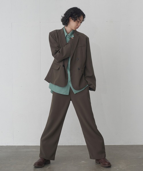 FEKETE(フェケテ)の「OVERSIZED DOUBLE TAILORED JACKET / オーバーフィットダブルテーラードジャケット(テーラードジャケット・メンズ・ブラウン/ブラック・MEDIUM/LARGE)」の9枚目の写真