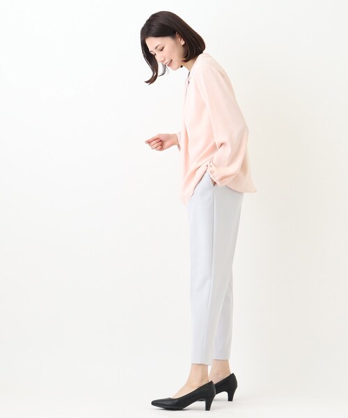 SHOO・LA・RUE(シューラルー)の「◆【S-3L】フロントドレープブラウス(シャツ/ブラウス・レディース・ピンク系3/ホワイト系5/グレー系7・01/02/03/04/05)」の16枚目の写真