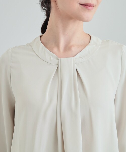 SHOO・LA・RUE(シューラルー)の「◆【S-3L】フロントドレープブラウス(シャツ/ブラウス・レディース・ピンク系3/ホワイト系5/グレー系7・01/02/03/04/05)」の22枚目の写真