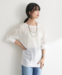 SHENERY | バックVシアーワッシャープルオーバー(シャツ/ブラウス)