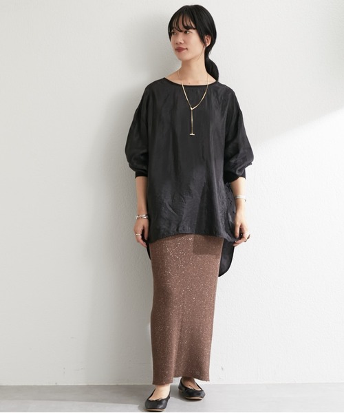 SHENERY（シーナリー）の「バックVシアーワッシャープルオーバー（シャツ/ブラウス・レディース・ホワイト/ベージュ系その他/ブラック・FREE）」の21枚目の写真