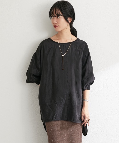 SHENERY（シーナリー）の「バックVシアーワッシャープルオーバー（シャツ/ブラウス・レディース・ホワイト/ベージュ系その他/ブラック・FREE）」の14枚目の写真