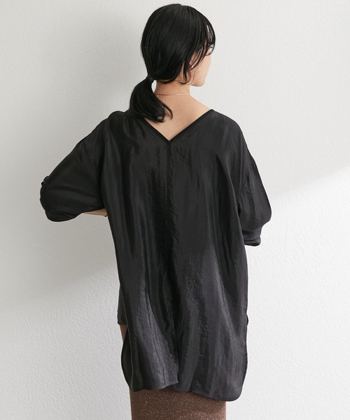 SHENERY（シーナリー）の「バックVシアーワッシャープルオーバー（シャツ/ブラウス・レディース・ホワイト/ベージュ系その他/ブラック・FREE）」の18枚目の写真