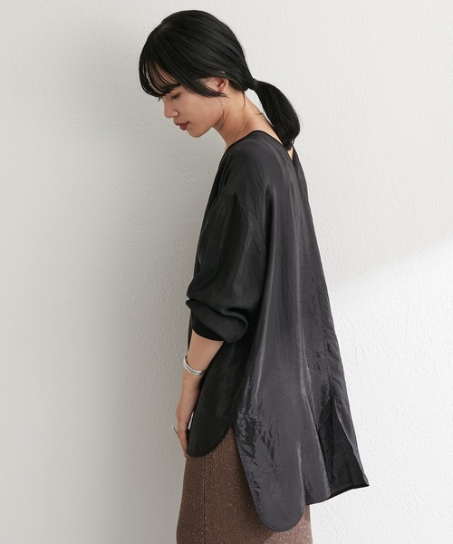 SHENERY（シーナリー）の「バックVシアーワッシャープルオーバー（シャツ/ブラウス・レディース・ホワイト/ベージュ系その他/ブラック・FREE）」の17枚目の写真