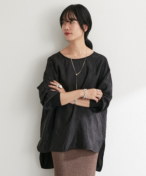 SHENERY（シーナリー）の「バックVシアーワッシャープルオーバー（シャツ/ブラウス・レディース・ホワイト/ベージュ系その他/ブラック・FREE）」の15枚目の写真