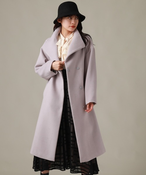 Cheek(チーク)の「ショール付きコート(その他アウター・レディース・グレイッシュベージュ/ネイビー/ワイン・SMALL/MEDIUM)」の4枚目の写真