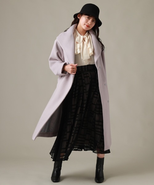 Cheek(チーク)の「ショール付きコート(その他アウター・レディース・グレイッシュベージュ/ネイビー/ワイン・SMALL/MEDIUM)」の5枚目の写真