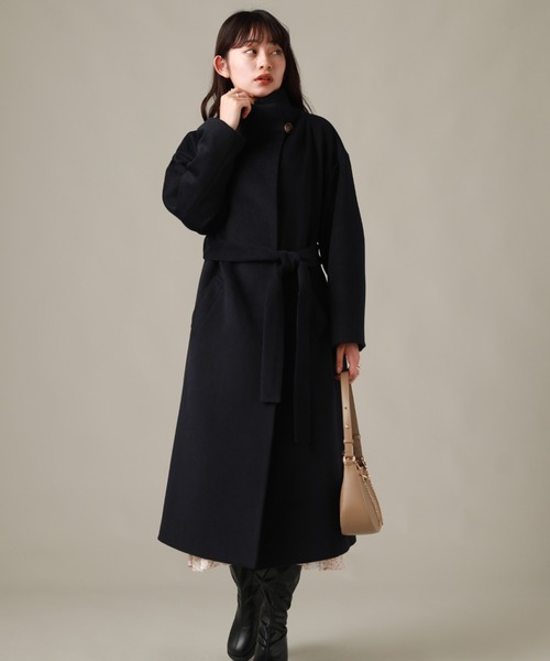 Cheek(チーク)の「ショール付きコート(その他アウター・レディース・グレイッシュベージュ/ネイビー/ワイン・SMALL/MEDIUM)」の14枚目の写真