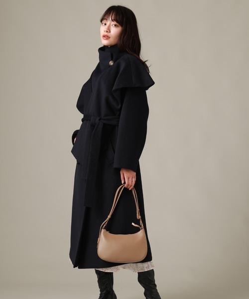 Cheek(チーク)の「ショール付きコート(その他アウター・レディース・グレイッシュベージュ/ネイビー/ワイン・SMALL/MEDIUM)」の17枚目の写真