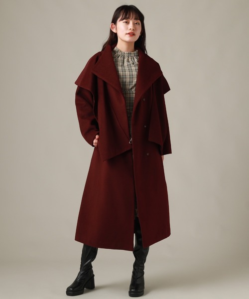 Cheek(チーク)の「ショール付きコート(その他アウター・レディース・グレイッシュベージュ/ネイビー/ワイン・SMALL/MEDIUM)」の20枚目の写真