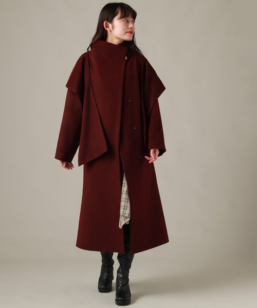 Cheek(チーク)の「ショール付きコート(その他アウター・レディース・グレイッシュベージュ/ネイビー/ワイン・SMALL/MEDIUM)」の21枚目の写真