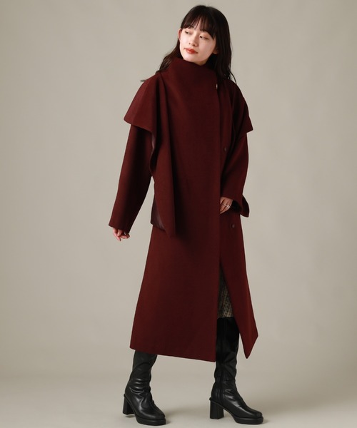 Cheek(チーク)の「ショール付きコート(その他アウター・レディース・グレイッシュベージュ/ネイビー/ワイン・SMALL/MEDIUM)」の22枚目の写真