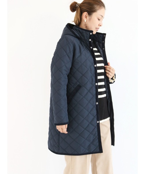 Lugnoncure（ルノンキュール）の「キルトフードコート（その他アウター・レディース・ブラック/ベージュ/ネイビー・ﾌﾘ-）」の3枚目の写真