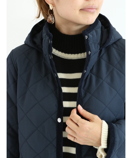 Lugnoncure（ルノンキュール）の「キルトフードコート（その他アウター・レディース・ブラック/ベージュ/ネイビー・ﾌﾘ-）」の11枚目の写真