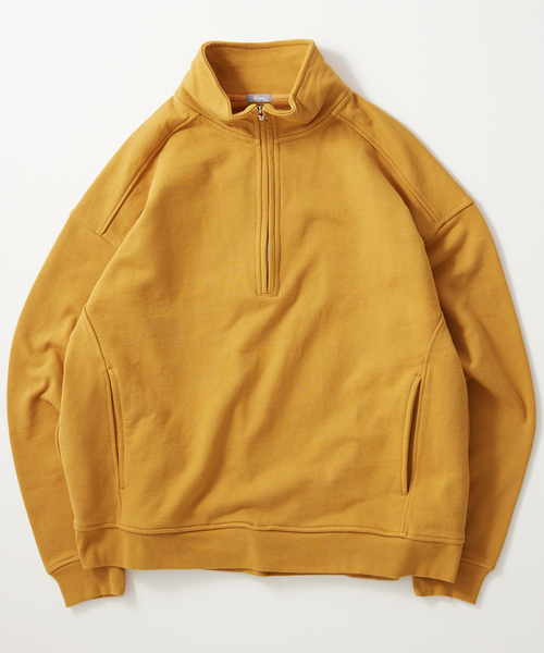 JOURNAL STANDARD relume（ジャーナルスタンダード　レリューム）の「【relume SPORTS WEAR】オーバーサイズ ハーフジップスウェット（スウェット・メンズ・ブラックミックス/ブルー系その他/マスタード・MEDIUM/LARGE）」の5枚目の写真