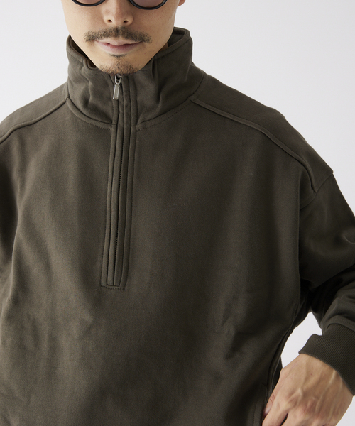 JOURNAL STANDARD relume（ジャーナルスタンダード　レリューム）の「【relume SPORTS WEAR】オーバーサイズ ハーフジップスウェット（スウェット・メンズ・ブラックミックス/ブルー系その他/マスタード・MEDIUM/LARGE）」の10枚目の写真