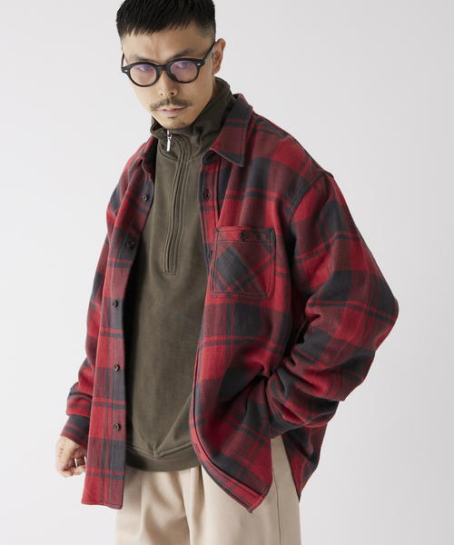 JOURNAL STANDARD relume（ジャーナルスタンダード　レリューム）の「【relume SPORTS WEAR】オーバーサイズ ハーフジップスウェット（スウェット・メンズ・ブラックミックス/ブルー系その他/マスタード・MEDIUM/LARGE）」の14枚目の写真