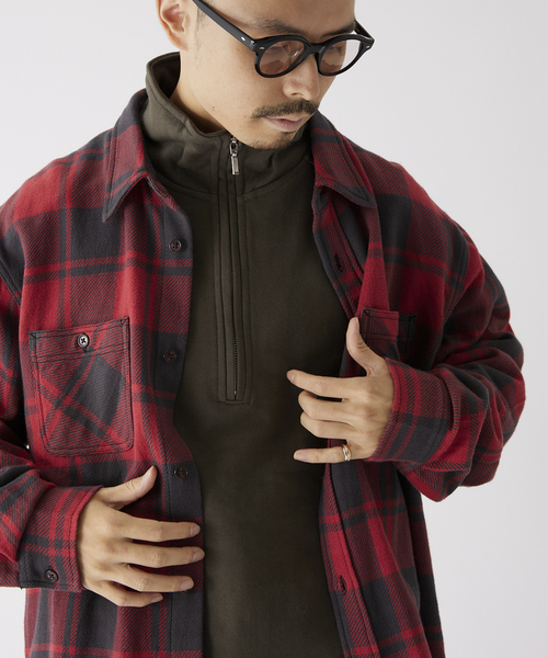 JOURNAL STANDARD relume（ジャーナルスタンダード　レリューム）の「【relume SPORTS WEAR】オーバーサイズ ハーフジップスウェット（スウェット・メンズ・ブラックミックス/ブルー系その他/マスタード・MEDIUM/LARGE）」の15枚目の写真