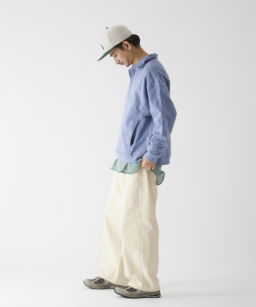 JOURNAL STANDARD relume（ジャーナルスタンダード　レリューム）の「【relume SPORTS WEAR】オーバーサイズ ハーフジップスウェット（スウェット・メンズ・ブラックミックス/ブルー系その他/マスタード・MEDIUM/LARGE）」の17枚目の写真