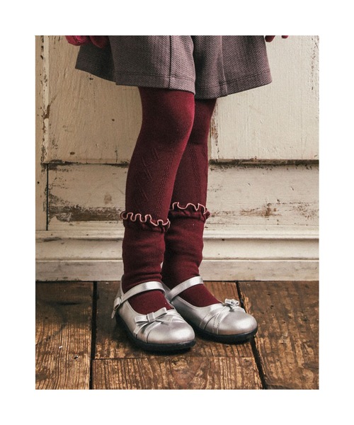 BeBe(ベベ)の「BeBe/フロート柄レギンスセット(80~140cm)(レギンス/スパッツ・キッズ・レッド/ネイビー・X-SMALL/SMALL/MEDIUM/LARGE)」の2枚目の写真