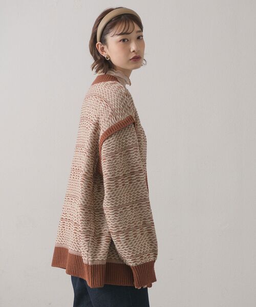 RETRO GIRL(レトロガール)の「2WAYアソートカーデ(ニット/セーター・レディース・グリーン/ライトベージュ/ブラック系その他/ボルドー・FREE)」の7枚目の写真