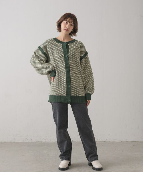 RETRO GIRL(レトロガール)の「2WAYアソートカーデ(ニット/セーター・レディース・グリーン/ライトベージュ/ブラック系その他/ボルドー・FREE)」の22枚目の写真