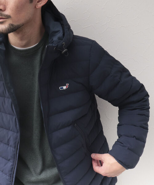 NOLLEY'S goodman(ノーリーズグッドマン)の「【定番クジラアイテム】クジラミドルダウンジャケット(※撥水コーデュラナイロン使用)(ダウンジャケット/コート・メンズ・ネイビー/ブラック/ベージュ・S/M/L)」の4枚目の写真