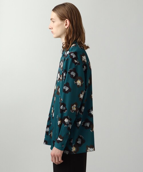 tk.TAKEO KIKUCHI（ティーケータケオキクチ）の「◆ぽっぷレトロフラワーシャツ（ユニセックスアイテム）（シャツ/ブラウス・メンズ・ダークグリーン系3/ブラック系3/グレー系その他4・01/02/03）」の10枚目の写真