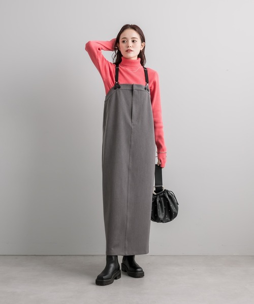 mystic(ミスティック)の「【カラー展開豊富】タートルリブニット(ニット/セーター・レディース・ピンク/ブラック/オフホワイト/ブルー/グリーン・FREE)」の10枚目の写真