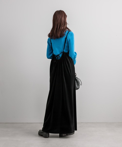 mystic(ミスティック)の「【カラー展開豊富】タートルリブニット(ニット/セーター・レディース・ピンク/ブラック/オフホワイト/ブルー/グリーン・FREE)」の15枚目の写真