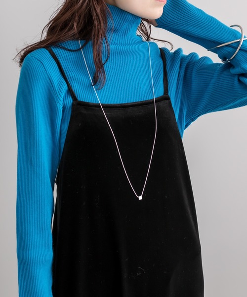 mystic(ミスティック)の「【カラー展開豊富】タートルリブニット(ニット/セーター・レディース・ピンク/ブラック/オフホワイト/ブルー/グリーン・FREE)」の18枚目の写真