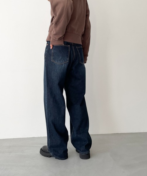 CANAL JEAN(キャナルジーン)の「El mar(エルマール) ルーズFITストレートデニムパンツ(デニムパンツ・レディース・ブルー/ダークインディゴブルー・SMALL/MEDIUM)」の7枚目の写真