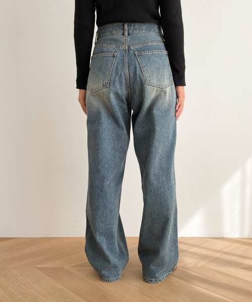 CANAL JEAN(キャナルジーン)の「El mar(エルマール) ルーズFITストレートデニムパンツ(デニムパンツ・レディース・ブルー/ダークインディゴブルー・SMALL/MEDIUM)」の11枚目の写真
