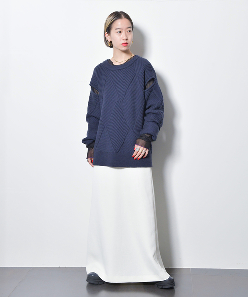 CITYSHOP（シティーショップ）の「STRETCH SATIN スカート（スカート・レディース・ブラック/ホワイト・34/36/38）」の12枚目の写真