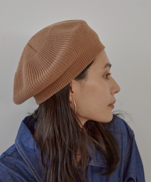 ACYM(アシーム)の「Standard knit ベレー(ハンチング/ベレー帽・レディース・ブラック/ブラウン・FREE)」の9枚目の写真