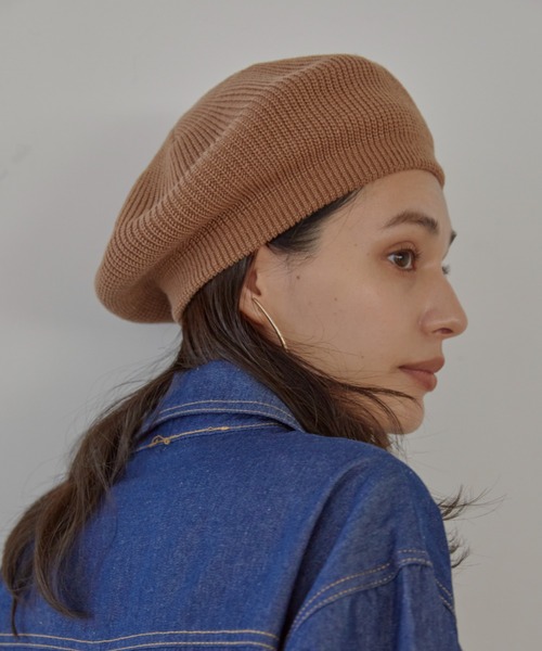 ACYM(アシーム)の「Standard knit ベレー(ハンチング/ベレー帽・レディース・ブラック/ブラウン・FREE)」の10枚目の写真