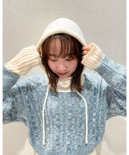 SHOO・LA・RUE（シューラルー）の「◆ニットバラクラバ（その他小物・レディース・ブラック/グリーン/アイボリー・00）」の11枚目の写真