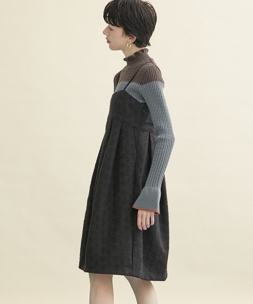 INella(イネラ)の「【INella/イネラ】ジオメトリックジャガードミニワンピース(ワンピース・レディース・ブラック/その他2・FREE)」の7枚目の写真
