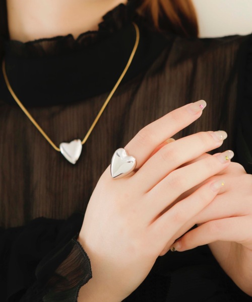 JewCas（ジュアキャス）の「JewCas Big ハートHeartリング (調整可能)[JC4307]（リング・レディース・シルバー/ゴールド・FREE）」の13枚目の写真