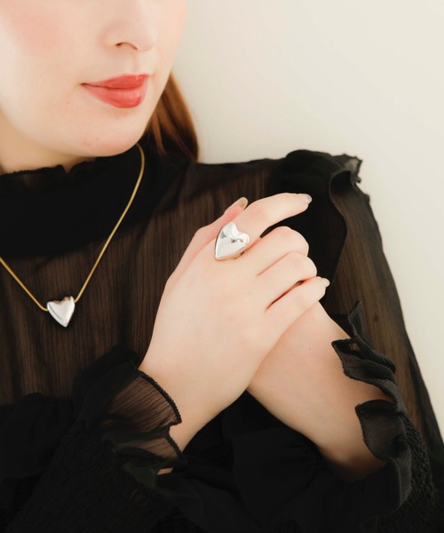 JewCas（ジュアキャス）の「JewCas Big ハートHeartリング (調整可能)[JC4307]（リング・レディース・シルバー/ゴールド・FREE）」の14枚目の写真