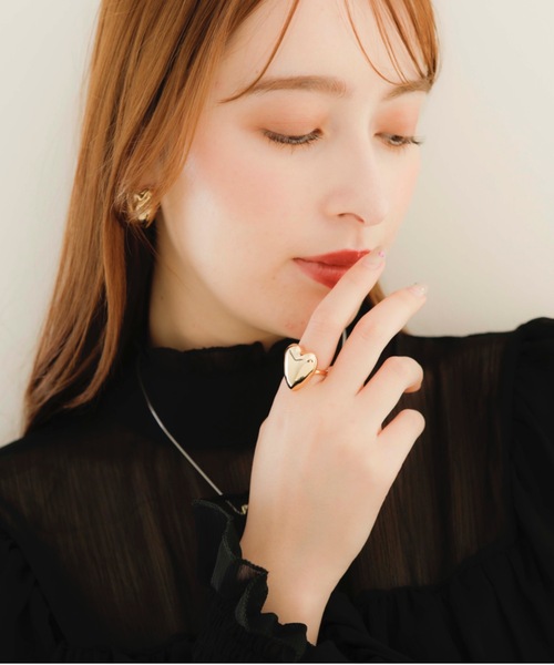 JewCas（ジュアキャス）の「JewCas Big ハートHeartリング (調整可能)[JC4307]（リング・レディース・シルバー/ゴールド・FREE）」の8枚目の写真